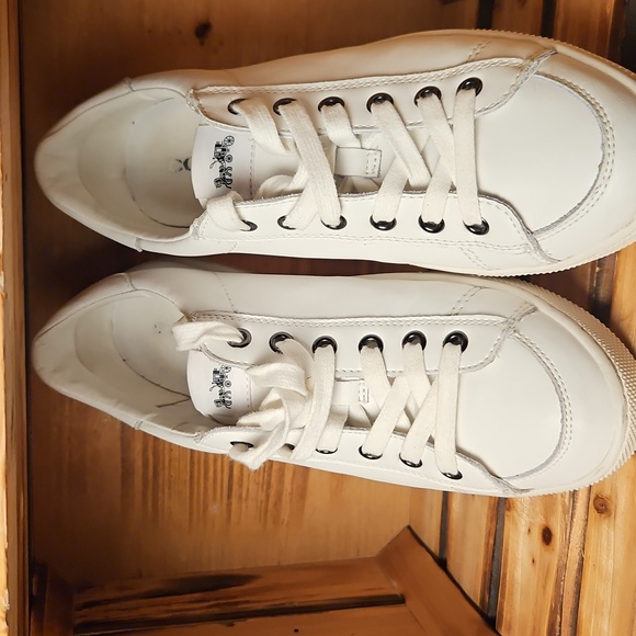 Coach Porter Sneakers G3781 Low Tops, 9B, White - Picture 3 of 13